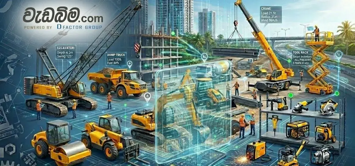 Find JCB for rent, Excavator for rent, Crane for hire and
                                        Power Tools for rent in Sri Lanka