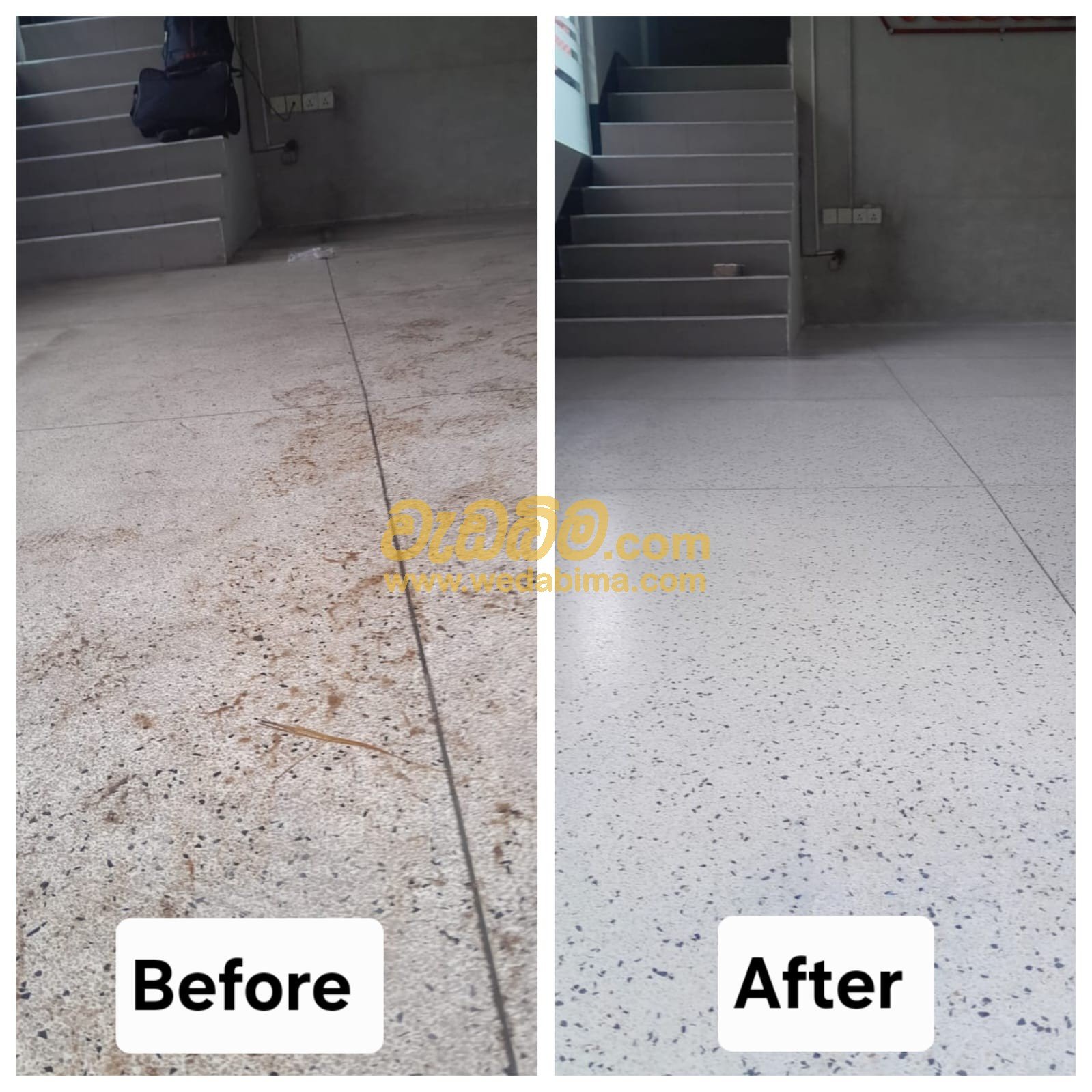 Old Terrazzo floor cut and polish negombo