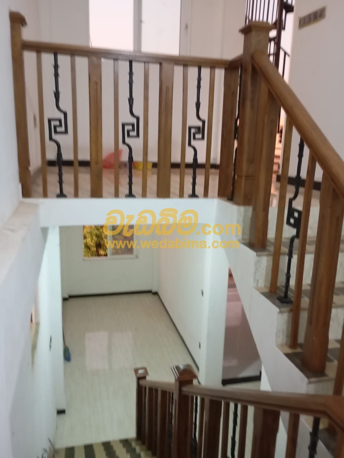 Wooden Staircase Railing Design Minuwangoda - Colombo