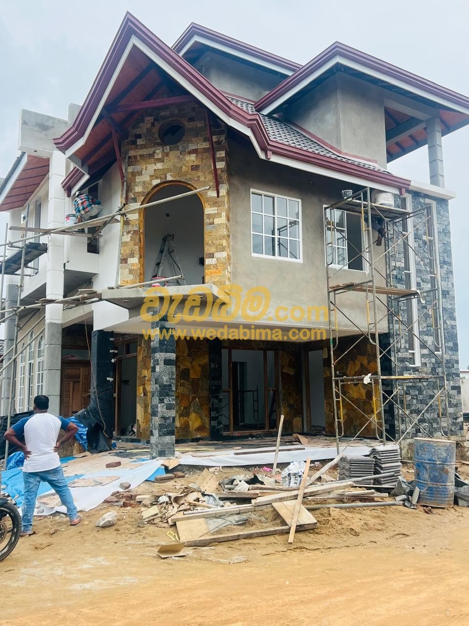 natural Wall stone design price in srilanka