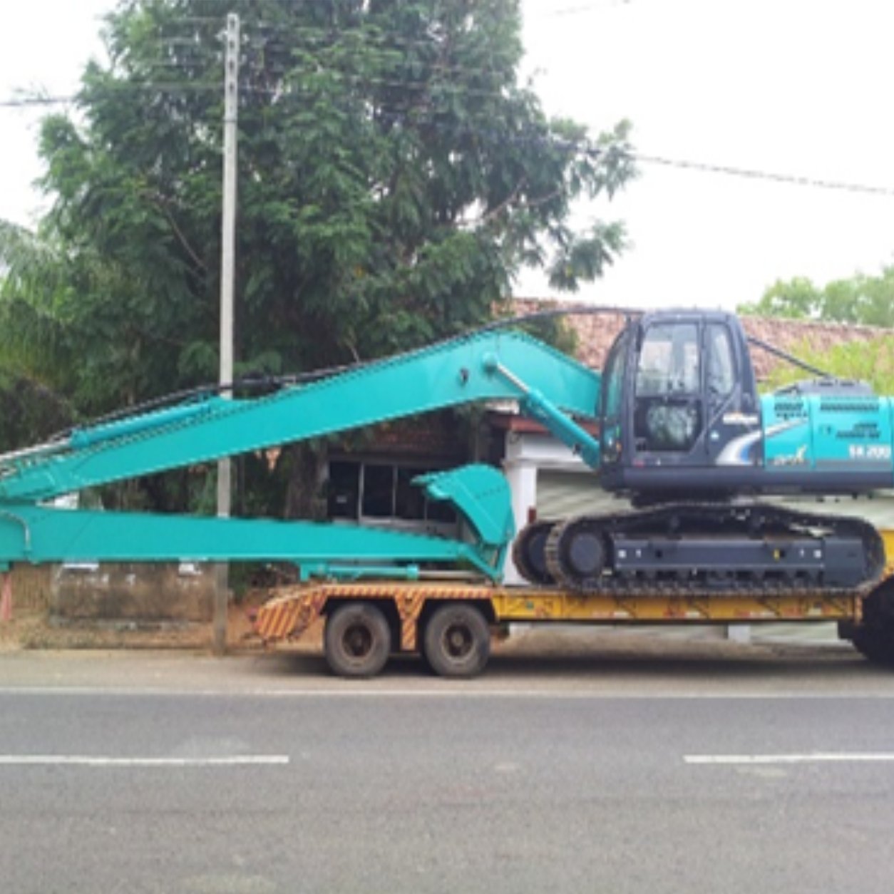 200 Super Long Arm excavator hire price in colombo