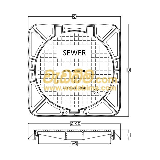 800mm Clear Open Single Seal Ductile Cast-Iron Manhole Cover with Frame