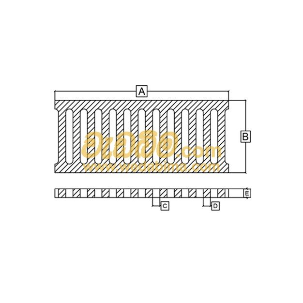 600mm x 250mm x 40mm Thick Cast-iron Grating