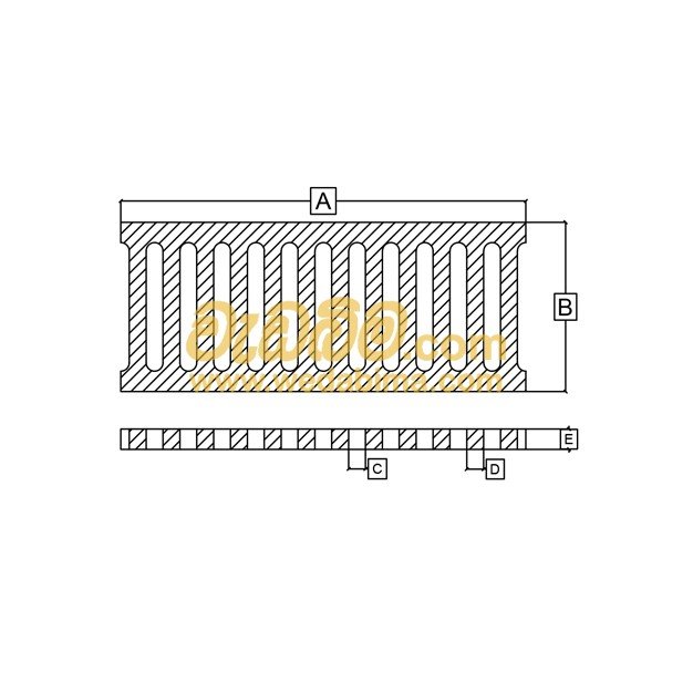 300mm x 600mm x 27mm Thick Cast-iron Grating