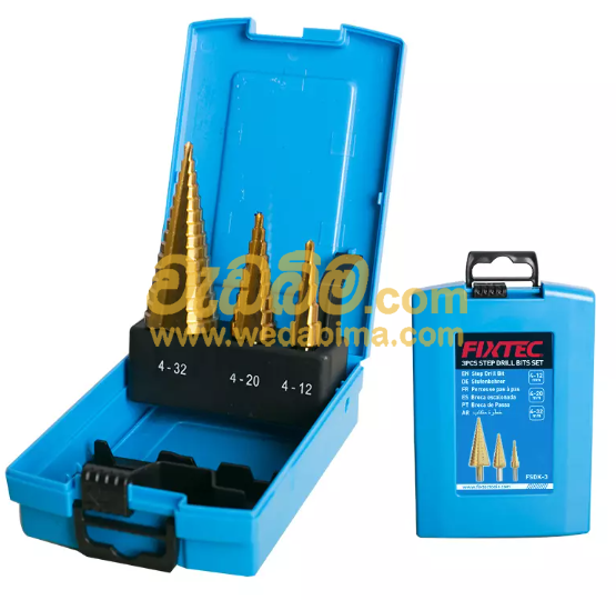 3pcs 4 Inch Step Drill Bits Set