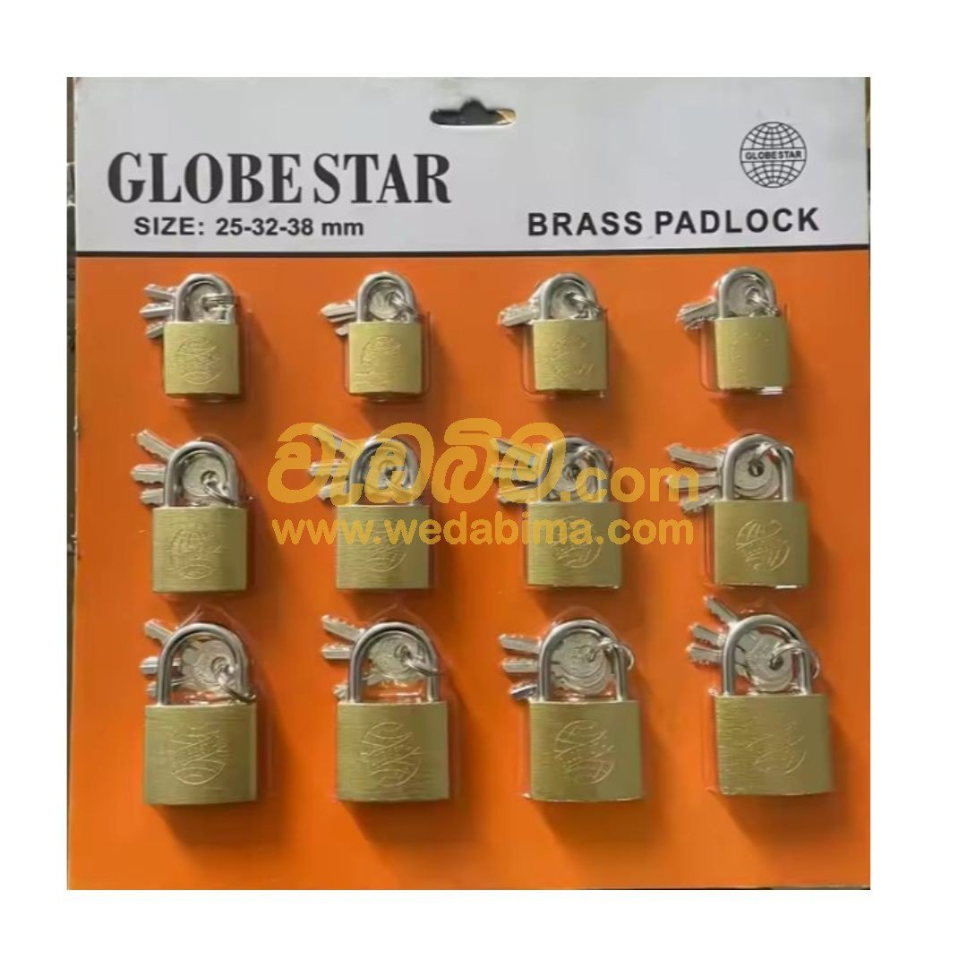 12PCS Brass Padlock Card