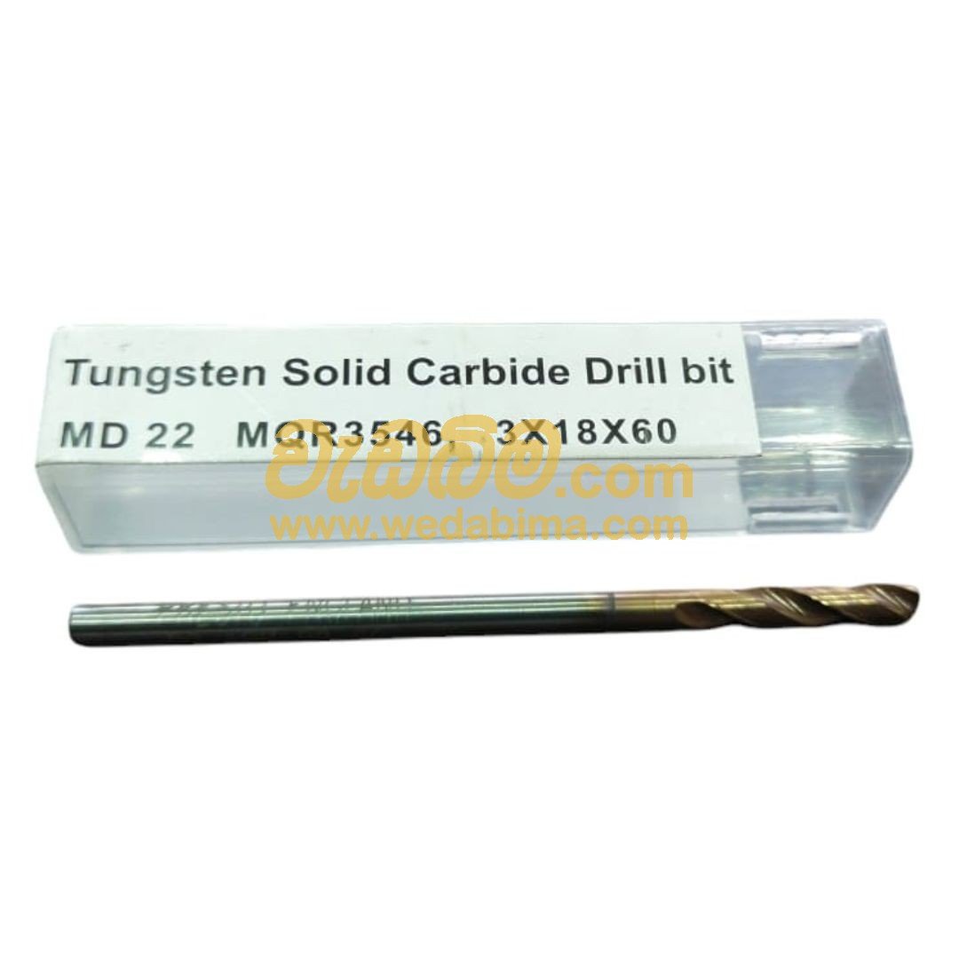 3 x 20 x 50mm Solid Carbide Tungsten Drill Bit